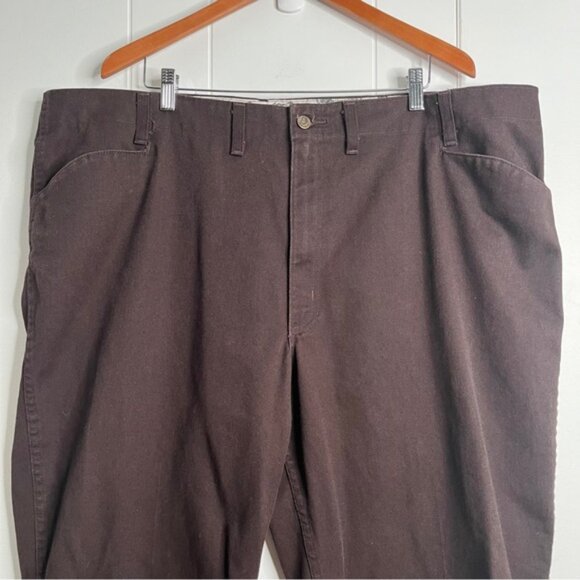 Ben Davis 48x31 Gorilla Cut Pants Dark Brown Chinos Workwear Worn cut E814 - Picture 3 of 10